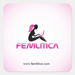 Femlitica-Quadrat-Aufkleber Quadratischer Aufkleber