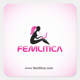 Femlitica-Quadrat-Aufkleber Quadratischer Aufkleber