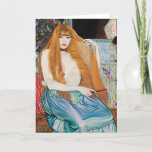 Femme a sa toilette von Louis Anquetin Dankeskarte