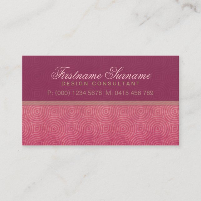Femme Elegance Business Card Visitenkarte (Vorderseite)