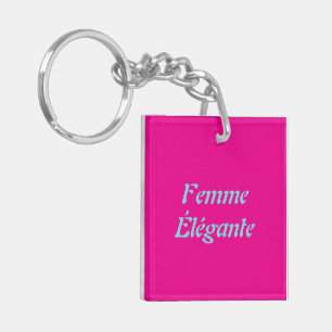 Femme Élégante Acrylic Schlüsselanhänger