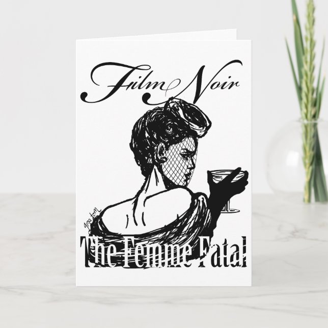 Femme Fatal Feiertagskarte (Vorderseite)