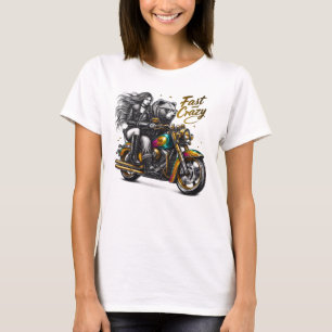 Femme Fatale auf zwei Rädern T-Shirt