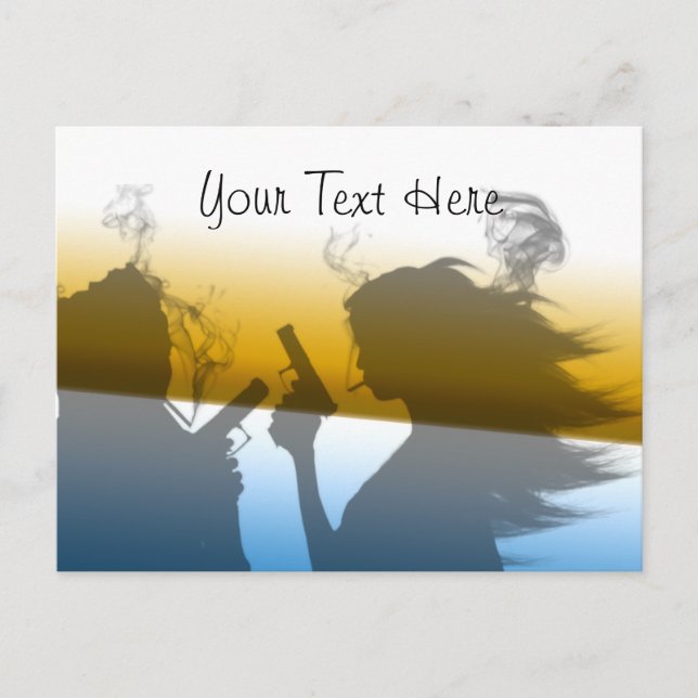 Femme Fatale - Doppelte Postkarte (Vorderseite)