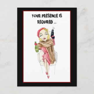 Femme Fatale Murder Mystery Einladung Postkarte