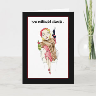 Femme Fatale Murder Mystery Invasion Card Einladung