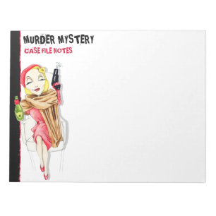 Femme Fatale Murder Mystery Large Notepad Notizblock