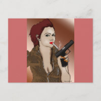 Femme Fatale - Rauchen und Waffen