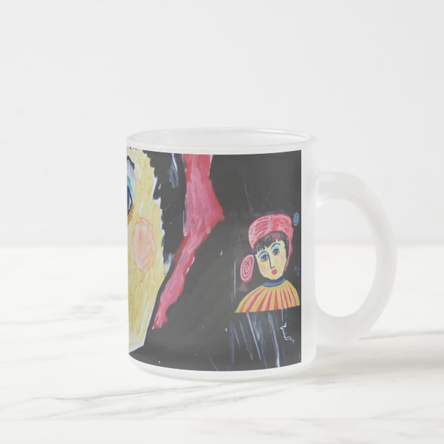 Femme Fatale rote Hut Verein-Dame Mug Mattglastasse (Rechts)