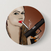 Femme Fatale - Schaltfläche "Rauchen und Waffen"