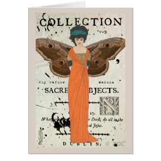 Femme Fatale Winged Woman Orange Kleid