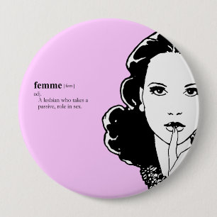 FEMME Lesbe Button