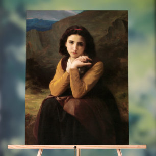 Femme Mignonne von Bouguereau oder auch Junge Frau Acrylschild