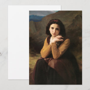 Femme Mignonne von Bouguereau oder Junge Frau Feiertagskarte