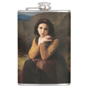 Femme Mignonne von Bouguereau oder Junge Frau Flachmann