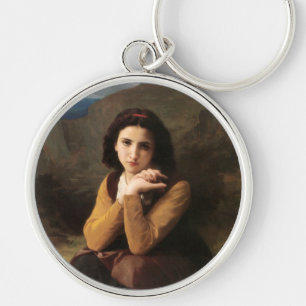 Femme Mignonne von Bouguereau oder Junge Frau von Schlüsselanhänger