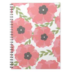 Femme Pink Floral Muster Notizblock