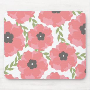 Femme rosa Blumenmuster Mousepad