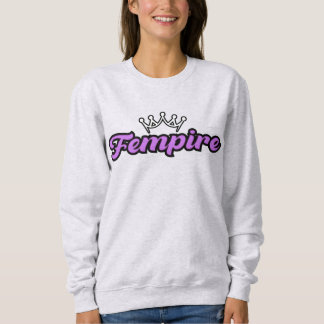 FEMPIRE Logo Lila–Krone Empowerment Design Sweatshirt