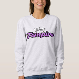 FEMPIRE Logo Purple–Crown Empowerment Design Sweatshirt