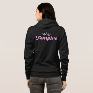 FEMPIRE-Logo Vorder- und Rückseite Pink Hoodie