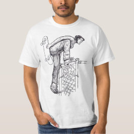 Fence Climber Skateboarder T - Shirt