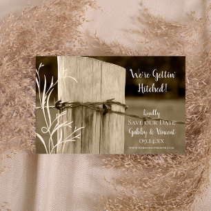 Fence Post Country Farm Hochzeit speichern Datum Save The Date