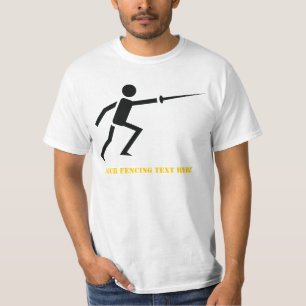 Fencer Black Silhouette Feing Brauch T-Shirt