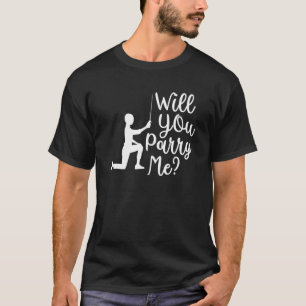 Fencer Fencing Groom Bride Rapier Saber Duel Sport T-Shirt