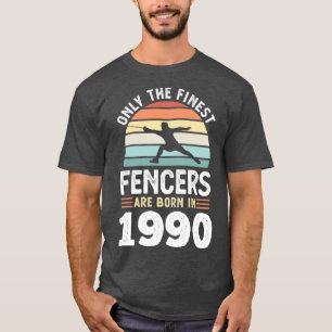 Fencers geboren 1990 30. Geburtstagsfencing-Gesche T-Shirt