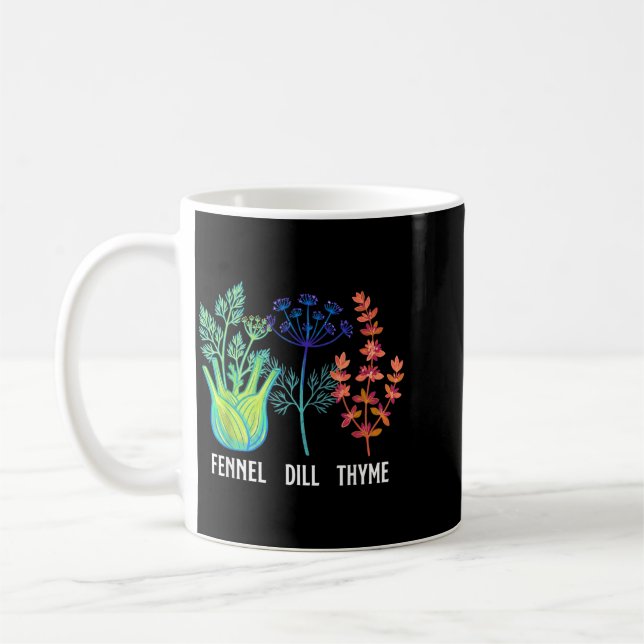 Fenchel Dill Thym Botanisches Kraut Mutter Kochen Kaffeetasse (Links)