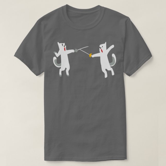 Fencing Cats Cat Fencing Fencers Fencing Fencers F T-Shirt (Design vorne)