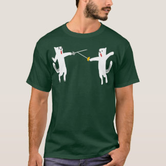 Fencing Cats Cat Fencing Fencers Fencing Fencers F T-Shirt