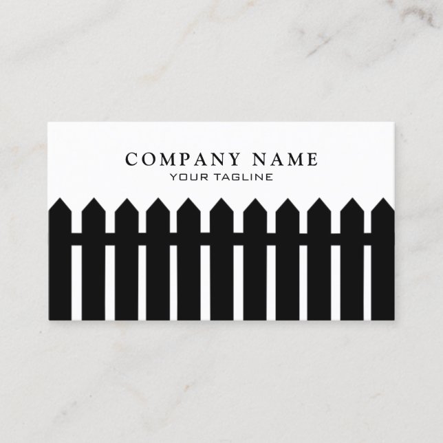 Fencing Company Business Card Visitenkarte (Vorderseite)