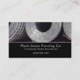 Fencing Company Service Business Card Visitenkarte