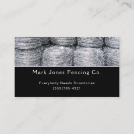 Fencing Company Service Business Card Visitenkarte