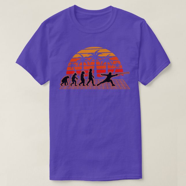 Fencing Evolution Sunset Fencer Fechtsport Epez T-Shirt (Design vorne)