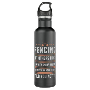 Fencing Fence Funny Saber Geschenk für Zaun Liebh Edelstahlflasche
