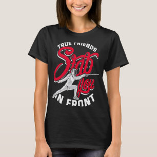 Fencing Fence Rapier Girls Coach Dagger Boys Kinde T-Shirt
