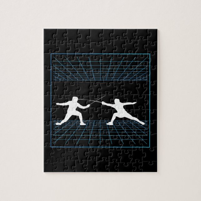 Fencing Game Gamer fencer Sport Fencing Puzzle (Vertikal)