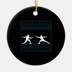 Fencing Game Gamer Fenzer Sport Feeling Keramik Ornament