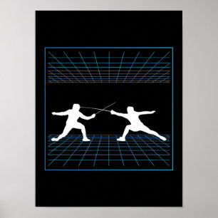 Fencing Game Gamer Fenzer Sport Feeling Poster