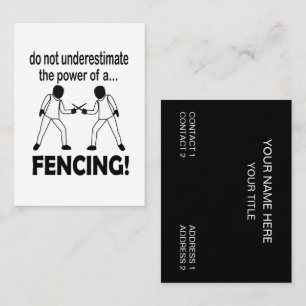 Fencing Game Sport Fighting Visitenkarte