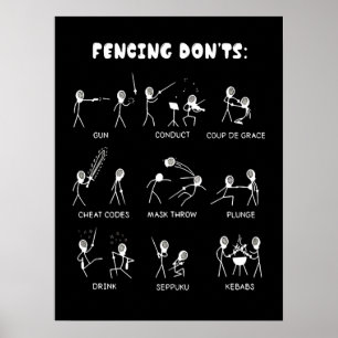 Fencing-Geschenk  Ich gewinne immer alle Matches Poster
