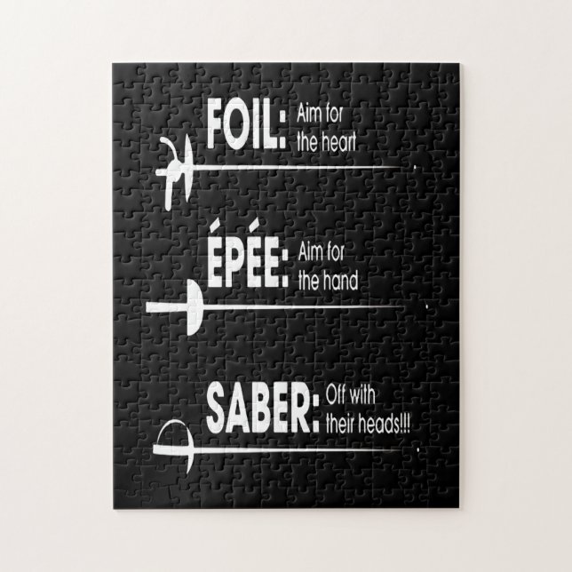 Fencing-Geschenk| Ich gewinne immer alle Matches Puzzle (Vertikal)