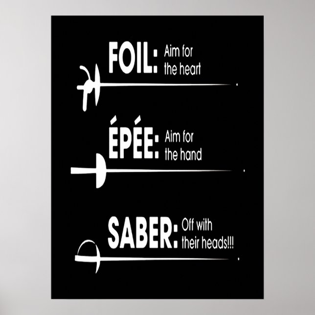 Fencing Gift I Always Win All Poster (Vorne)