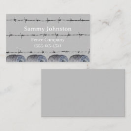 Fencing mit Barb Wire darauf Visitenkarte