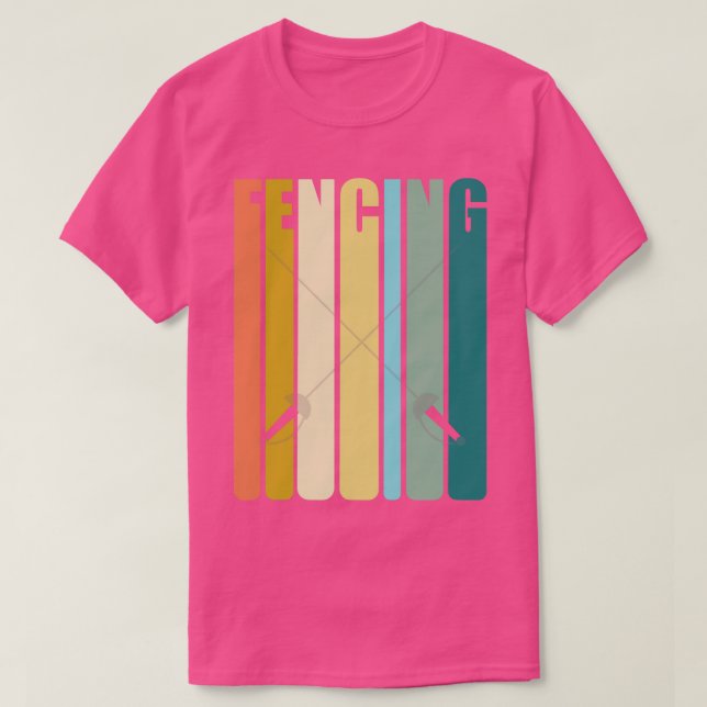 Fencing Retro Sport T-Shirt (Design vorne)