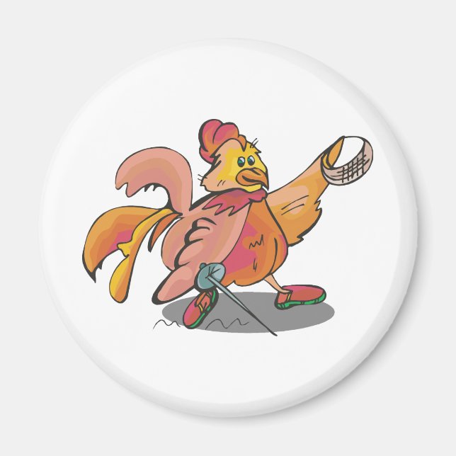 Fencing-Rooster Magnet (Vorne)