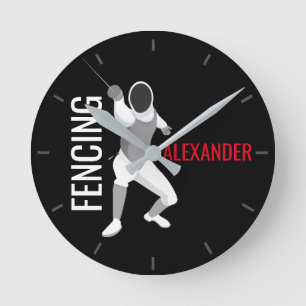 Fencing Runde Wanduhr